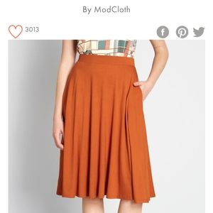 Modcloth Excellence Attained Midi Skirt NWOT
